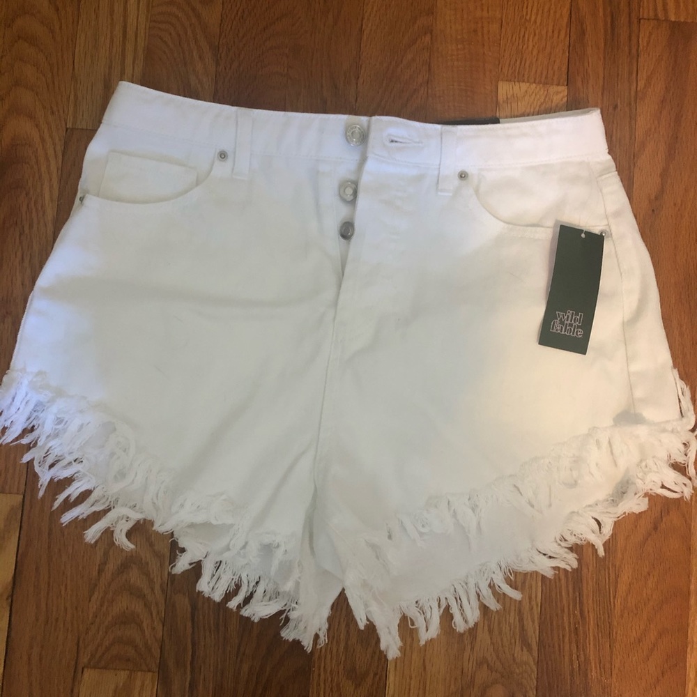 NWT White Denim Shorts